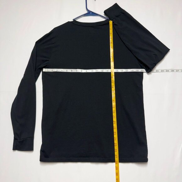 * SOLD * Polo Ralph Lauren Mens Size M Black Long Sleeve T-Shirt With Red Pony - Picture 4 of 7